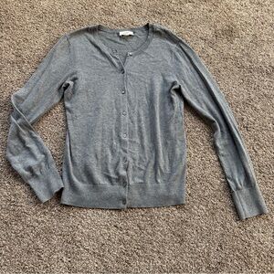 LOFT Outlet Gray Women's Medium Button Up Cardigan Sweater EUC